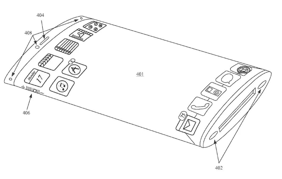 Apple gets patent for curved, wraparound glass display